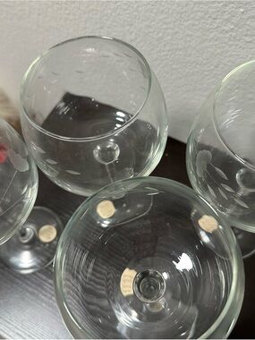 Princess House Clear Glass Wine Stems